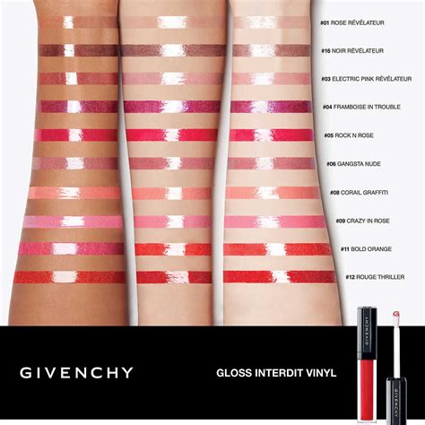 givenchy interdit vinyl lipstick|givenchy gloss interdit vinyl swatches.